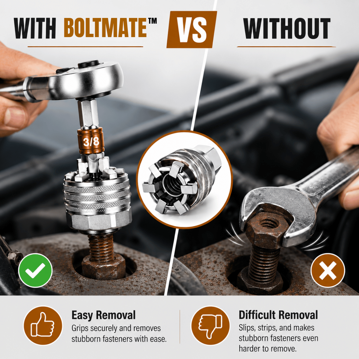 BoltMate™ – Universal Adaptive Grip Socket